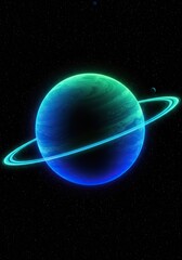 Vibrant blue and green sphere spinning gracefully through the infinite cosmos, representing continuous planetary motion and universal cycles ,circular ,time ,global