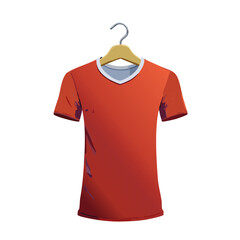 Red t-shirt with hanger vector graphic design
