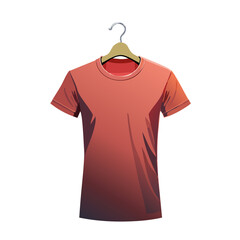 Red t-shirt with hanger vector graphic design