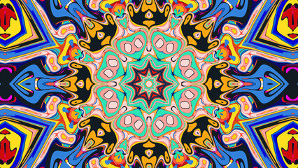 Trippy Psychedelic Kaleidoscope Texture for Music Visuals