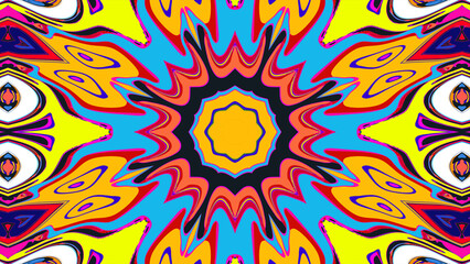 Psychedelic Kaleidoscope Background, Trippy Abstract Visuals