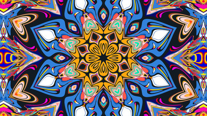 Trippy Psychedelic Kaleidoscope Texture for Music Visuals