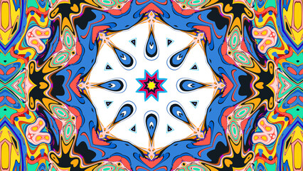Trippy Psychedelic Kaleidoscope Texture for Music Visuals