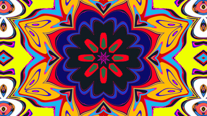 Trippy Psychedelic Kaleidoscope Texture for Music Visuals