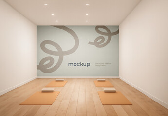 Yoga Studio Wall Mockup &ndash; Minimal Interior Template