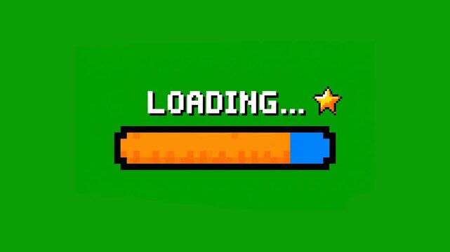 Loading Screen Animation Pixelart - Green Screen VFX