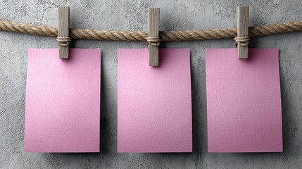 Community support flyers with pink accents, bulletin board, blank area for text