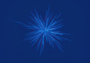 Vibrant blue energy radiates outwards from a central point, creating a dynamic, abstract star-like burst of light and motion. Modern and powerful graphic ,cyan ,future ,technology