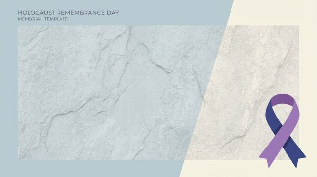 decorative desktop wallpaper template for holocaust remembrance day memorial illustration template featuring simple remembrance ribbon