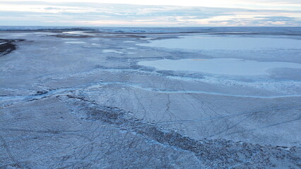 Siberia Nenets photo drone of the samoyedos desert in Yamal Russia © pau