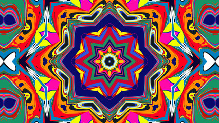 Trippy Psychedelic Kaleidoscope Texture for Music Visuals