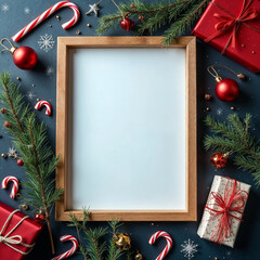 Framed Christmas Message Chalkboard Mockup