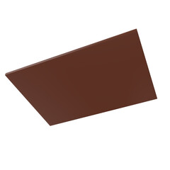3D Milk Chocolate Bar with 5x5 Squares Grid on transparent background, PNG
