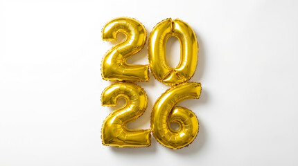2026 golden balloons numbers new year beginning milestone opportunity prosperity anticipation transition resolution invitation countdown midnight