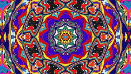 Hypnotic Kaleidoscope Loop, Psychedelic Symmetry Art