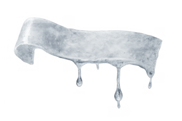 Melting ice banner with water drops, a frozen element for winter design and cold season concepts