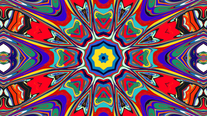 Hypnotic Kaleidoscope Loop, Psychedelic Symmetry Art