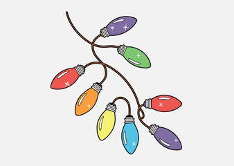 Christmas lights, Colorful string fairy lights, Holiday festive xmas