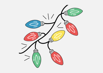 Christmas lights, Colorful string fairy lights, Holiday festive xmas