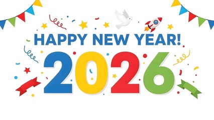 Fototapeta premium Happy New Year 2026 Bckground free download.