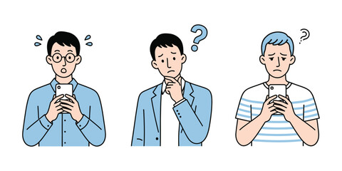 business people vector icon set 