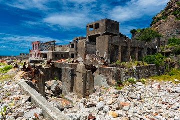 Hashima Island (or Gunkanjima &ndash; Warship Island), a deserted coal mining island in the bay near Nagasaki