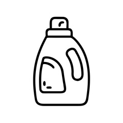 Obraz premium Detergent bottle in minimalist design with simple line art 