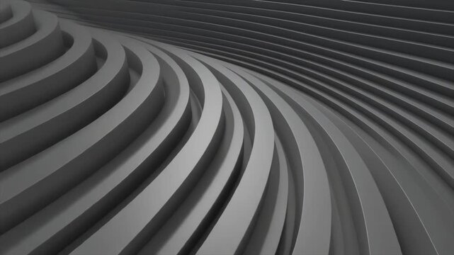Abstract Gray Swirling Ribbons Forming a Dynamic Pattern Against a Dark Background image photo