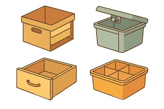 Cutaway Storage Box & Container Sections
