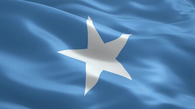 Somalia flag gracefully waving in the wind, a symbol of national pride and unity, perfect for patriotic events or global news coverage