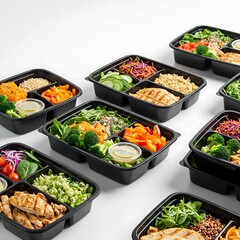 彩り豊かなヘルシーランチボックス