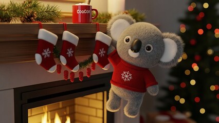 Plush Koala Hanging Stockings