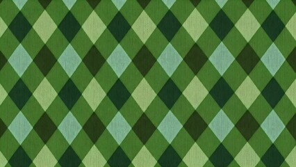 Classic argyle pattern seamless shades of green for textile and background classic argyle pattern featuring diamond shapes in shades of dark green, forest green,