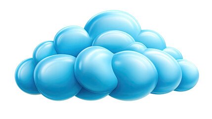 Cloud of Dreams: A cluster of soft, puffy clouds in a bright blue hue float, capturing a sense of peace and imagination.