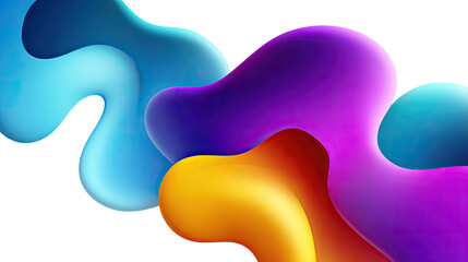Abstract Liquid Waves: Vibrant and dynamic, this image showcases fluid, colorful liquid shapes. These abstract forms cascade across the frame, each hue blending seamlessly into the next.