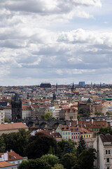 Fototapeta premium Prague cityscape. View of the city from above. Prague, Czech Republic.