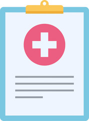Obraz premium Medical report clipboard with health symbol on a light blue background showcasing healthcare documentation and patient information management