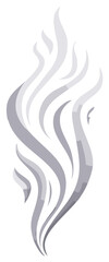 Abstract illustration of swirling gray smoke or vapor element