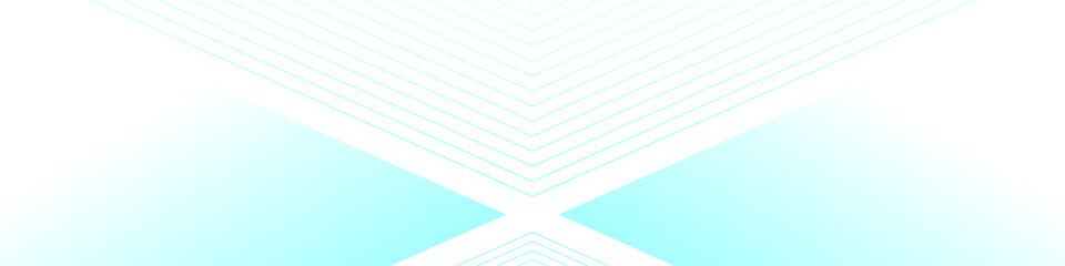 White abstract banner with light blue triangular pattern, cross shape, modern geometric texture, diagonal rays and angles