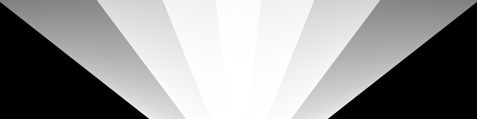 Black and white abstract banner with triangle pattern, modern geometric texture, faded gradient