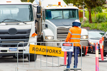 Roadworks Barricade in the City
