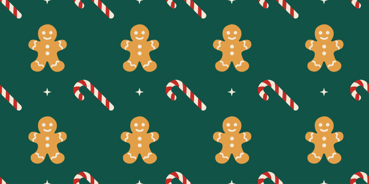 Fototapeta Christmas seamless cartoon pattern for wallpaper or design element.