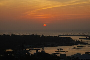 Seashore View of Anping at Sunset in Tainan, Taiwan - 台湾 台南 安平の海岸 夕景