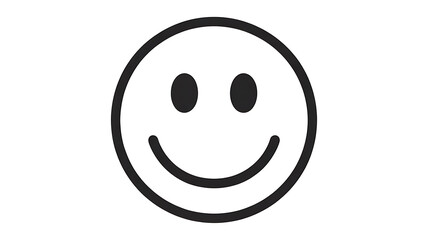 Fototapeta premium Happy face icon concept line illustration