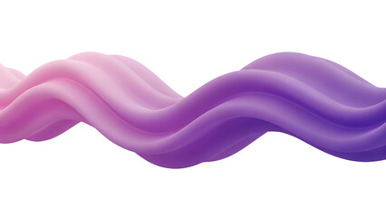 3D Abstract Liquid Wave Gradient Background on transparent background