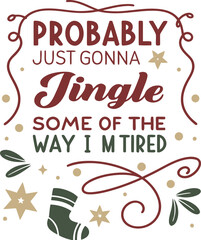 Fototapeta premium Christmas Festive SVG PNG
