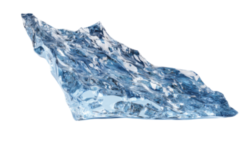 Water Splash Crystal: A dynamic splash of crystal-clear water frozen mid-air, its fluid form and icy blue hue. Capturing motion, detail, and the essence of refreshment.