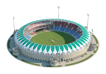 Ekana Cricket Stadium sport arena roof play ball win goal cup icon logo sign art ipl design Indian premier league	