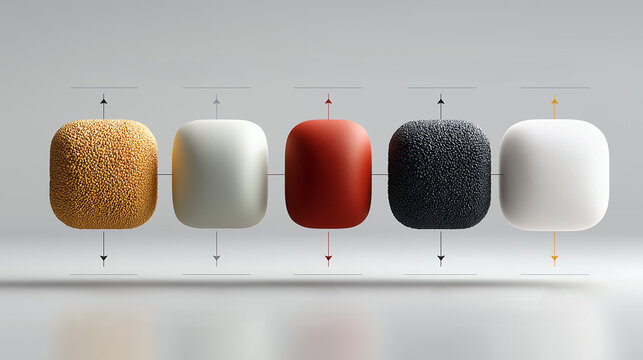 Infographic of workflow process four pastel steps business diagram corporate presentation data visualization modern design generated AI