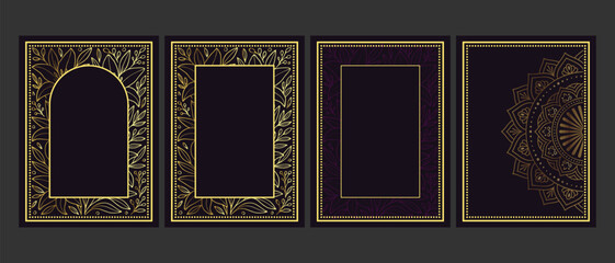 Holiday Greeting Card Collection. Vector Illustration.